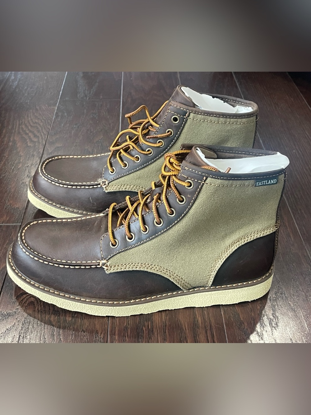 Eastland Shoe Men Lumber up Boot - Brown/Olive Size 11D NEW